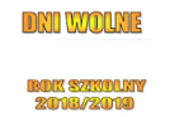 DNI WOLNE OD ZAJĘĆ LEKCYJNYCH