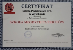 Szkoła Podstawowa nr 5 „SZKOŁĄ MŁODYCH PATRIOTÓW”